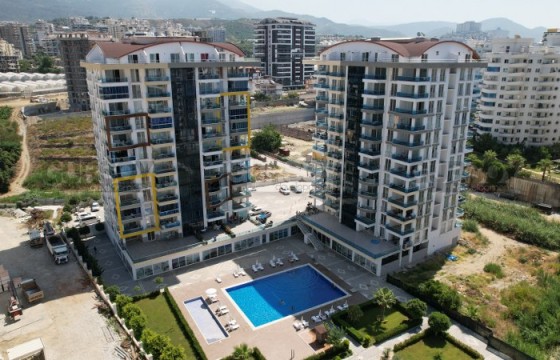 Стильная квартира в Махмутларе 1+1 с частичным видом на море, 65 м2 в Турции - фото 1