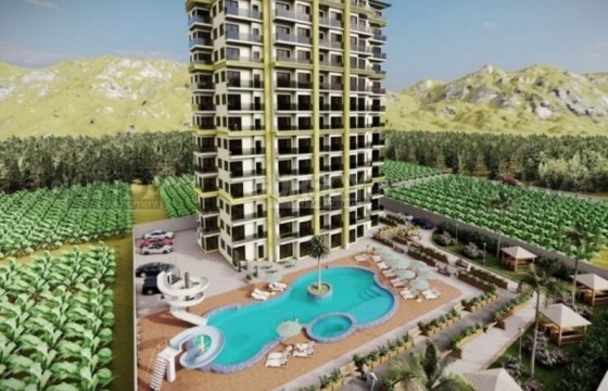 Новая квартира в комфортабельном жилом комплексе в 950 метрах от моря, в популярном районе Аланьи - Махмутлар в Турции - фото 9