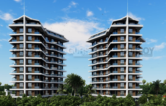 Проект на этапе карандаша в Авсалларе, 60 м2-122 м2 в Турции - фото 4