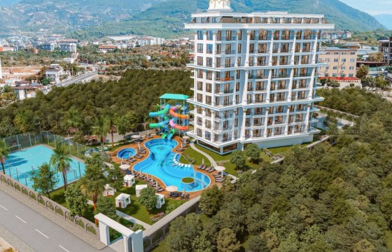 Квартиры в комплексе на этапе строительства, район Тосмур в Турции - фото 2