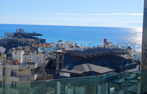Квартира 2+1 с прямым видом на море в комплексе премиум-класса — 50 м до пляжа в Турции - фото 1