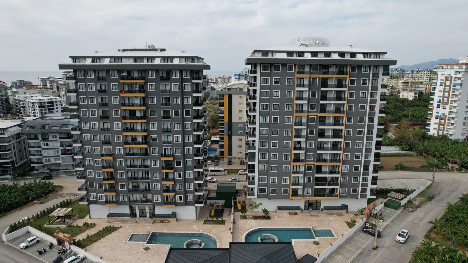 Квартира 1+1 с видом на море и природу в современном комплексе, Махмутлар в Турции - фото 4