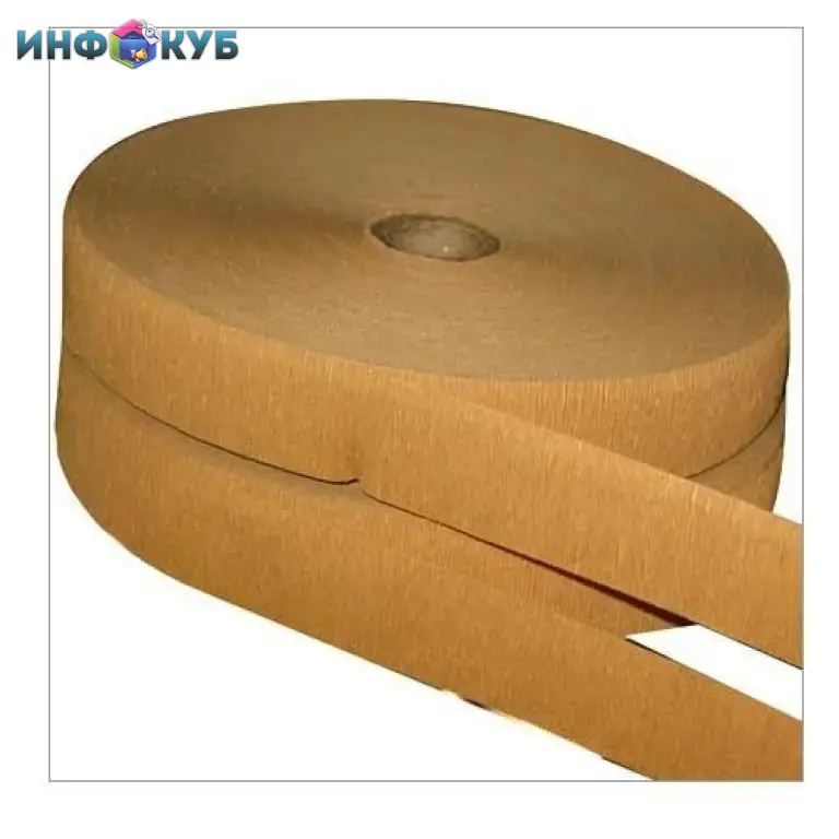 Крепированная бумажная лента для зашивания бумажных мешков.