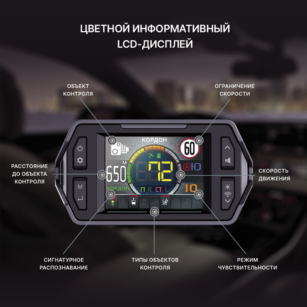 Сигнатурный радар-детектор радар-детектор с LNA-усилителем Inspector Star Air