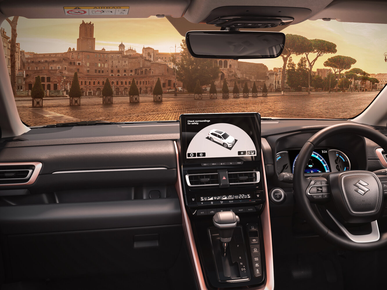 Салон спереди