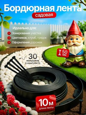 Бордюрная лента садовая