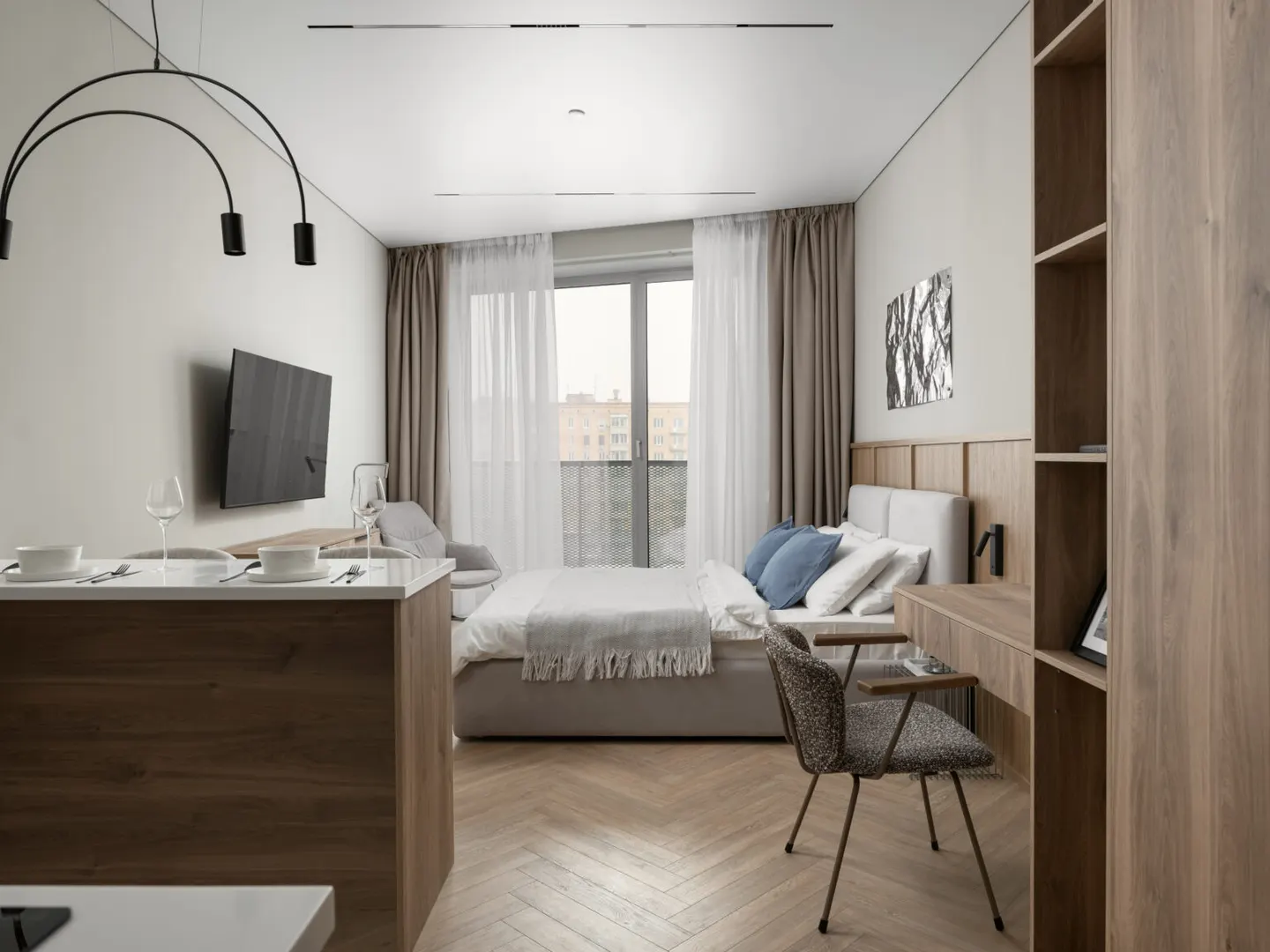 Светлая современная студия, 11 этаж — фото 5