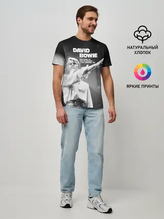 Мужская базовая футболка / Welcome to the Blackout - David Bowie