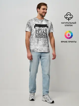 Мужская базовая футболка / Острые козырьки