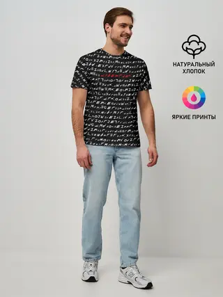 Мужская базовая футболка / Cyberpunk 2077 Буквы