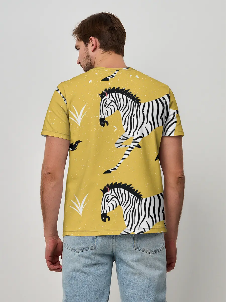 Мужская базовая футболка / Зебра АРТ