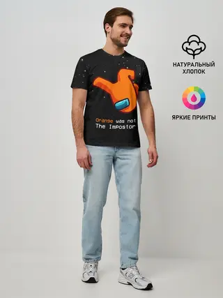 Мужская базовая футболка / AMONG US - Orange