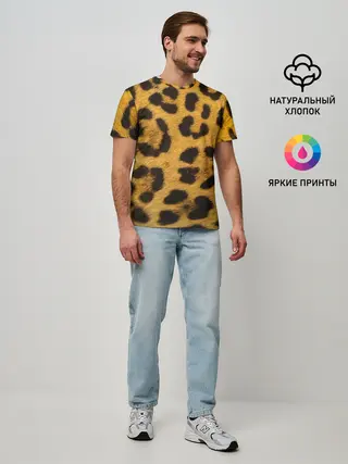 Мужская базовая футболка / Леопард