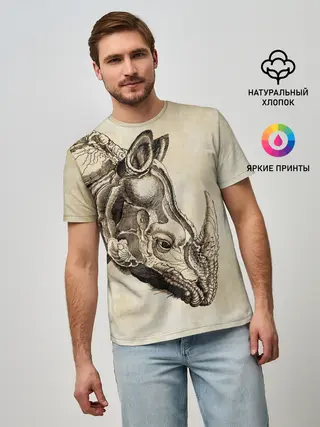 Мужская базовая футболка / Носорог