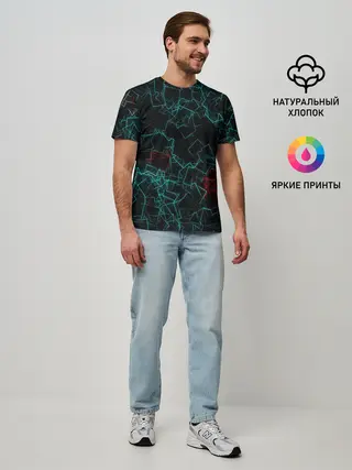 Мужская базовая футболка / текстура