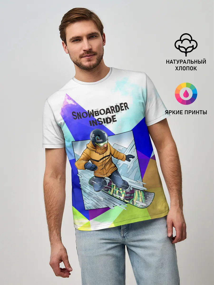 Мужская базовая футболка / Сноуборд