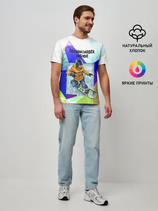 Мужская базовая футболка / Сноуборд