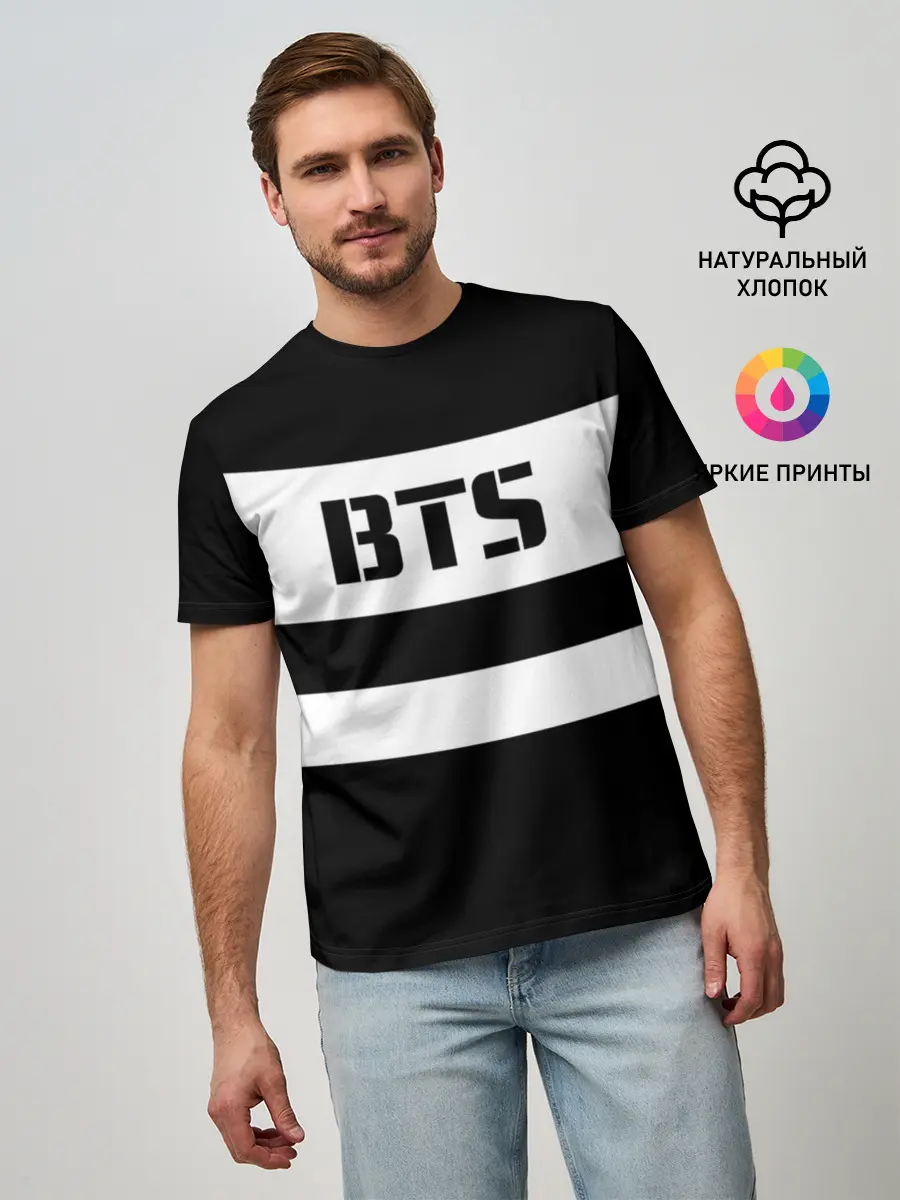 Мужская базовая футболка / BTS