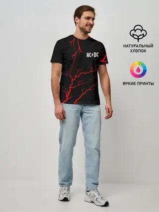 Мужская базовая футболка / AC DС