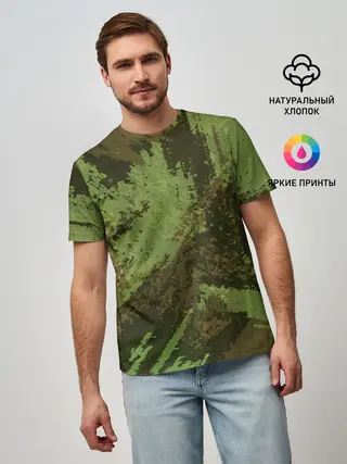 Мужская базовая футболка / КАМУФЛЯЖ BROWN