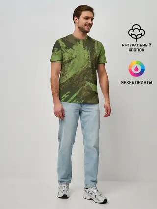 Мужская базовая футболка / КАМУФЛЯЖ BROWN