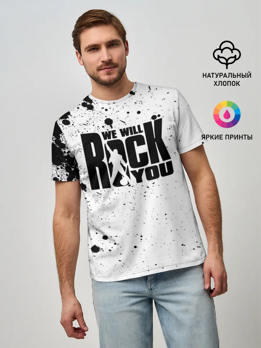 Мужская базовая футболка / Queen - We Will Rock You