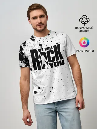 Мужская базовая футболка / Queen - We Will Rock You
