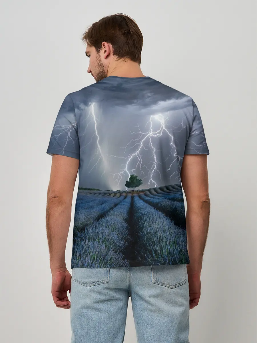 Мужская базовая футболка / Молнии