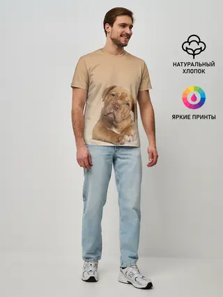 Мужская базовая футболка / питбуль