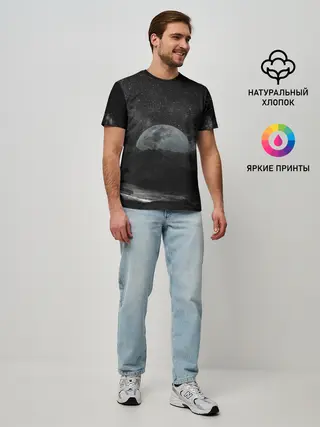 Мужская базовая футболка / Луна