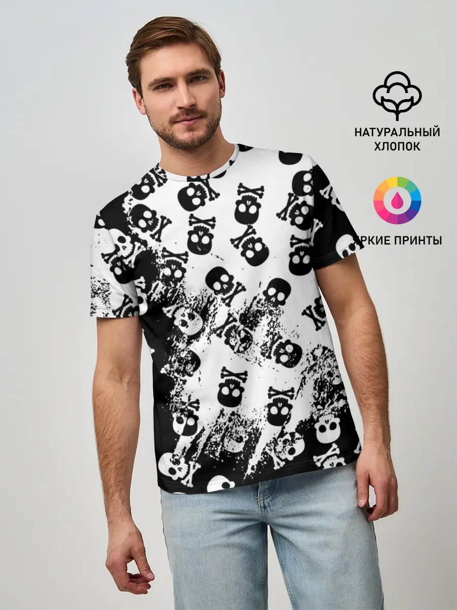 Мужская базовая футболка / Черепа
