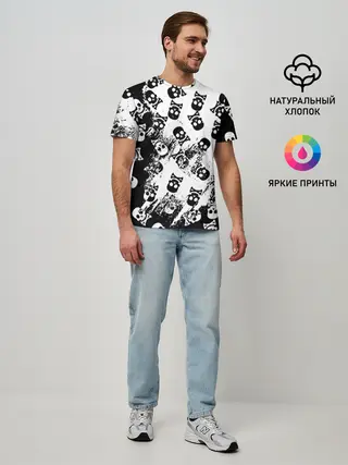 Мужская базовая футболка / Черепа