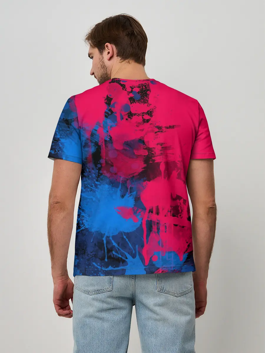 Мужская базовая футболка / Буря красок