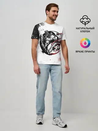 Мужская базовая футболка / Ryu vs Akuma