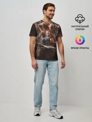 Мужская базовая футболка / КРОВЬ И ВЕДЬМАК