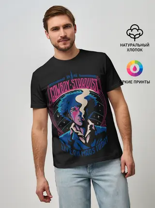 Мужская базовая футболка / Ковбой Бибоп. Ретро