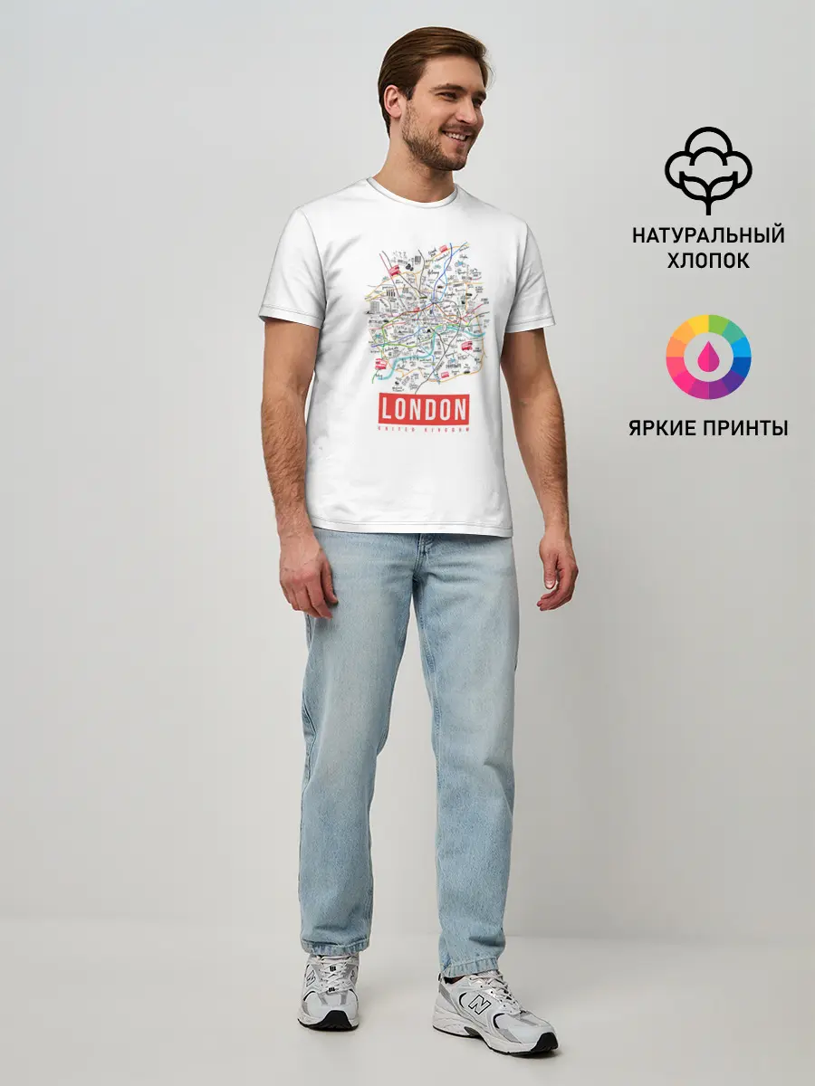 Мужская базовая футболка / Лондон