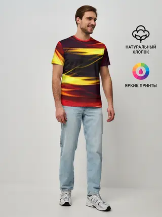 Мужская базовая футболка / Языки Пламени
