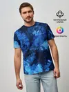Мужская базовая футболка / Blue Abstraction