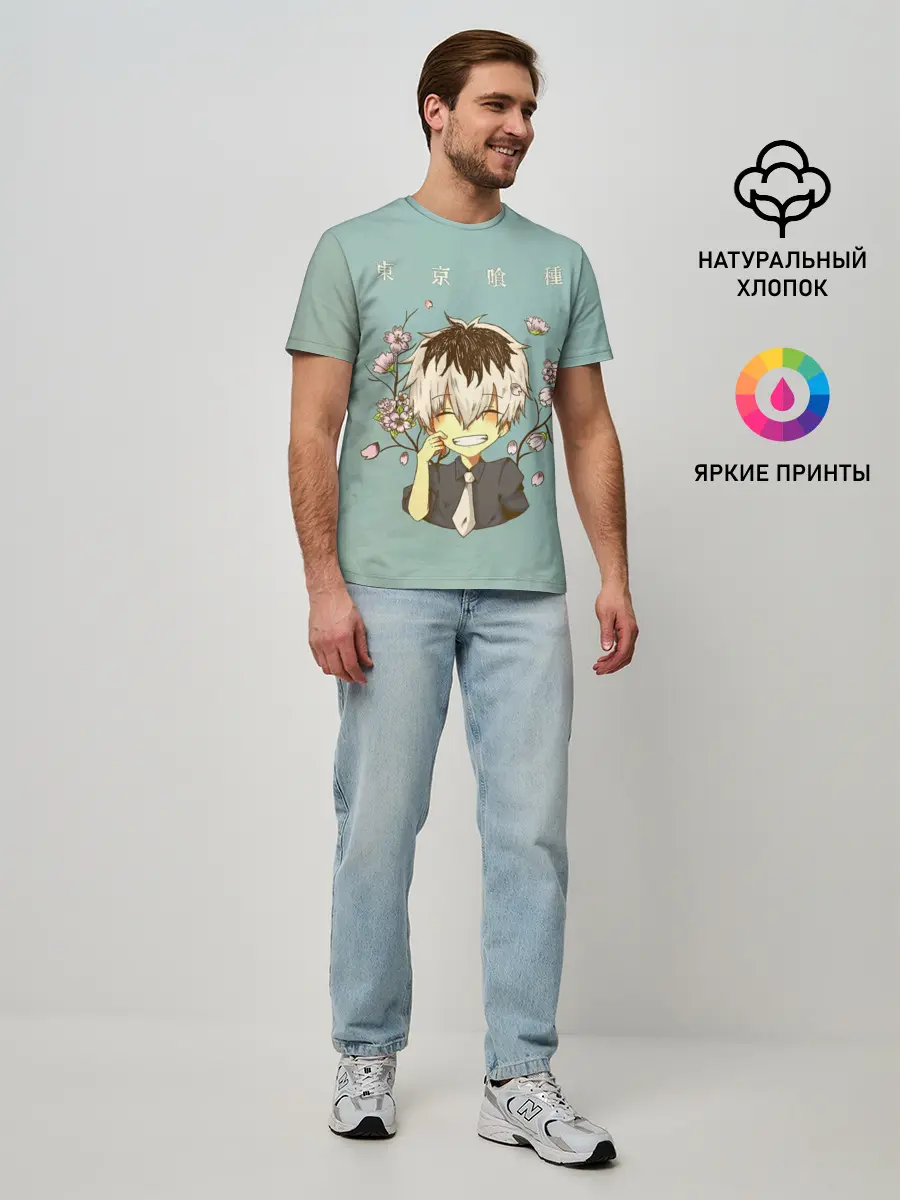 Мужская базовая футболка / Милашка Канеки