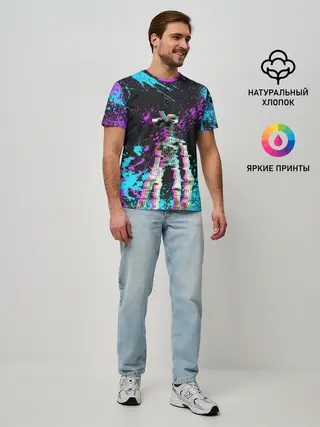 Мужская базовая футболка / Siren Head - Ultra Glitch