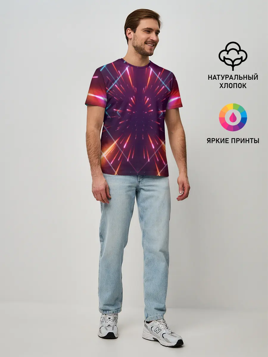 Мужская базовая футболка / SYNTHWAVE / RETROWAVE