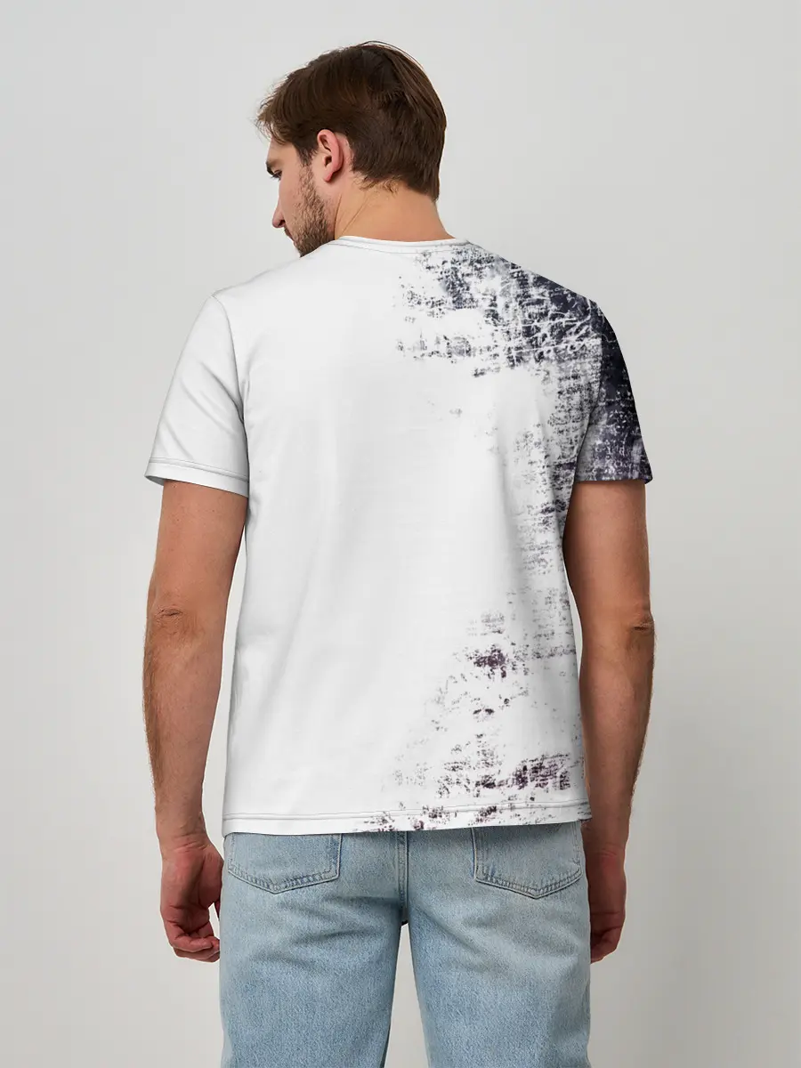 Мужская базовая футболка / Чёрный демонический Аста Либе