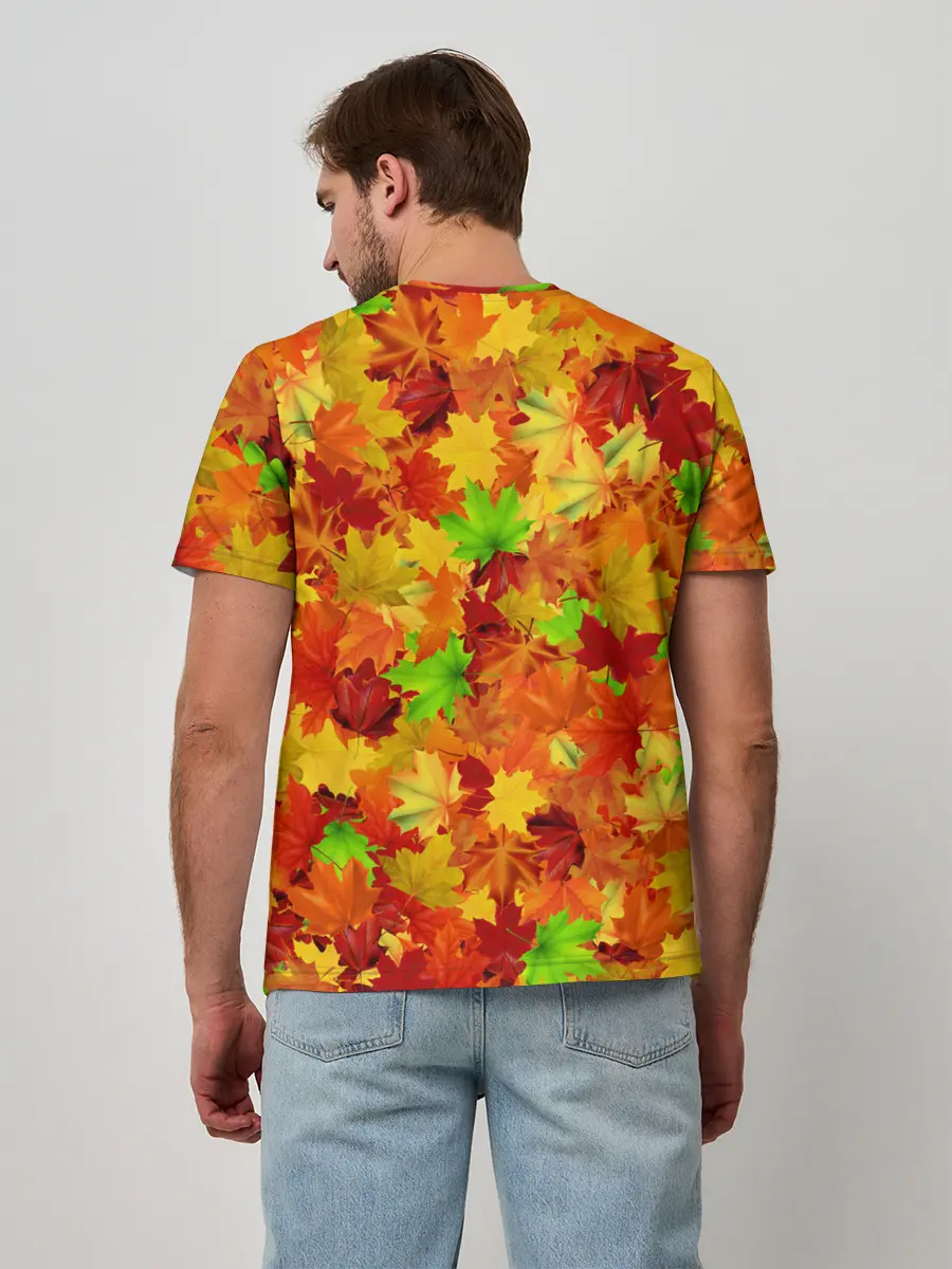 Мужская базовая футболка / Кленовые листья