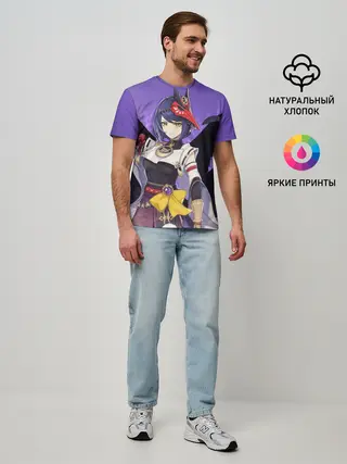 Мужская базовая футболка / Kujou Sara | Genshin Impact