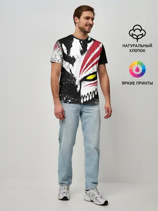 Мужская базовая футболка / БЛИЧ МАСКА | BLEACH