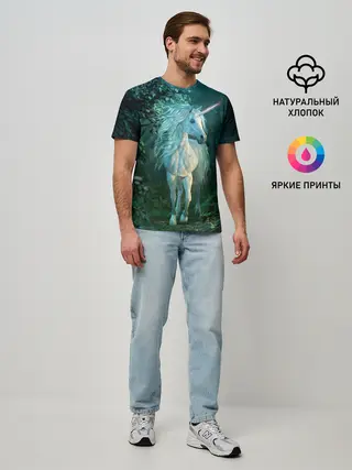 Мужская базовая футболка / Единорог