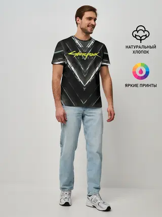 Мужская базовая футболка / CYBERPUNK 2077