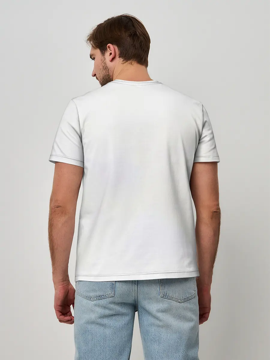 Мужская базовая футболка / Сайтама пробивая стены One Punch-Man