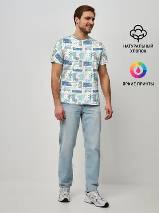 Мужская базовая футболка / Зимний Дизайн